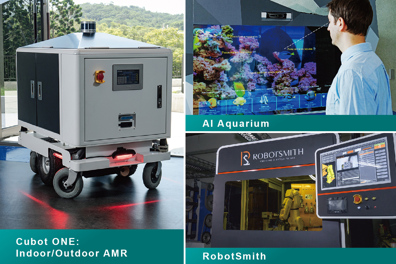 ITRI’s CES 2023 highlight technologies in AI, robotics and ICT include AI Aquarium, Cubot ONE: Indoor/Outdoor AMR, and RobotSmith.